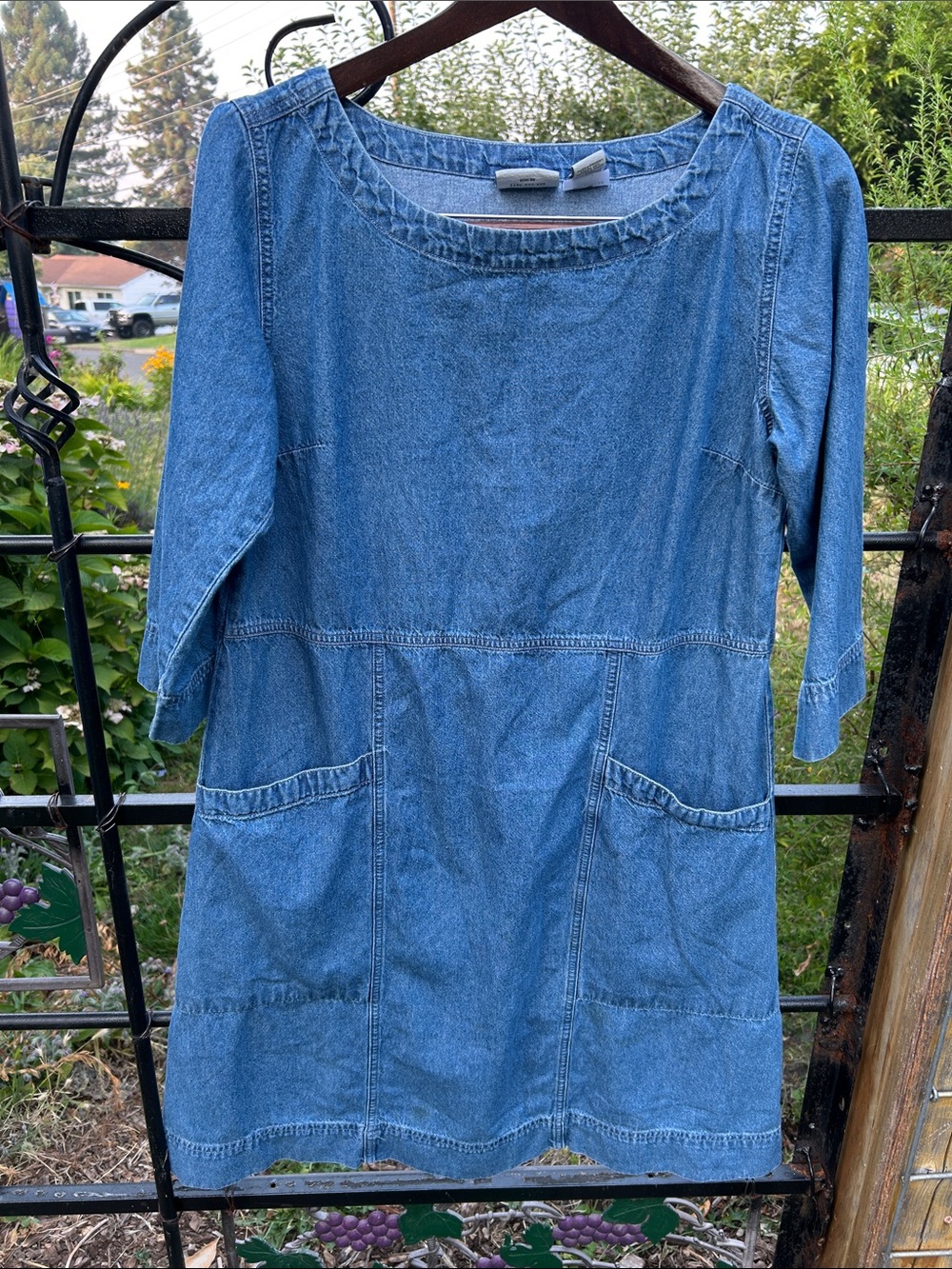 Vermont Country Store blue denim dress size M